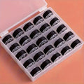 25/PCS/BOX Wound Sewing Thread , Black and White Home Sewing Spools Tools, Replacement Bobbins for Home Sewing Machines Zpaxo 1 Box black