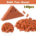 1:35 Scale Mini Red Bricks 70/140pcs – Miniature Model Building Miniature Model Bricks Zpaxo 140pcs