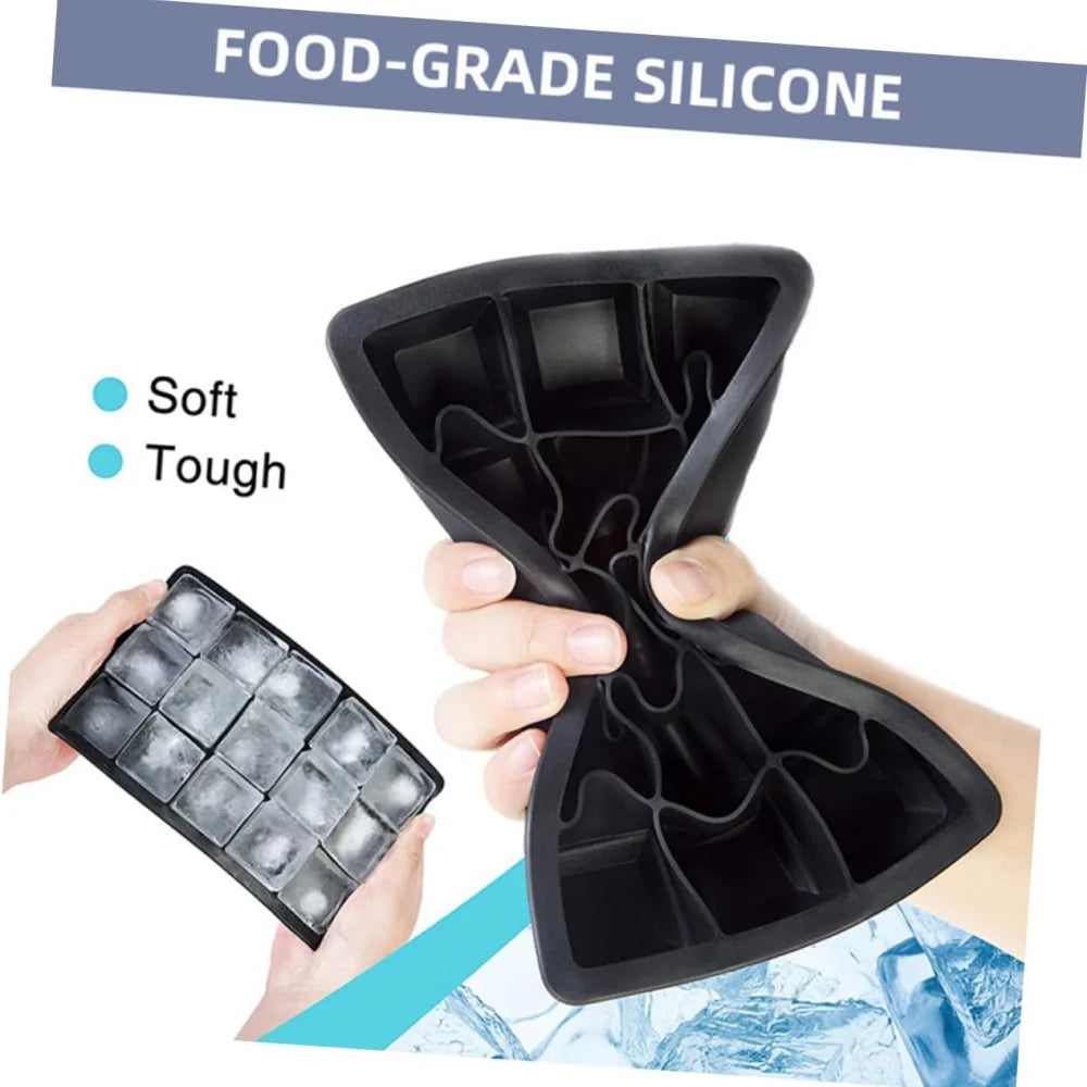 15-Position Grid Silicone Ice Cube Mold Large Tray Square Maker Zpaxo