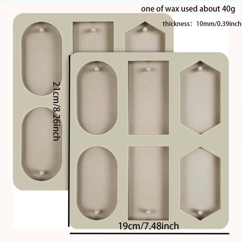 Silicone Aroma Stone Molds – 6-Hole Flower & Wax Melt Molds Silicone Craft Mold Zpaxo Big style 1