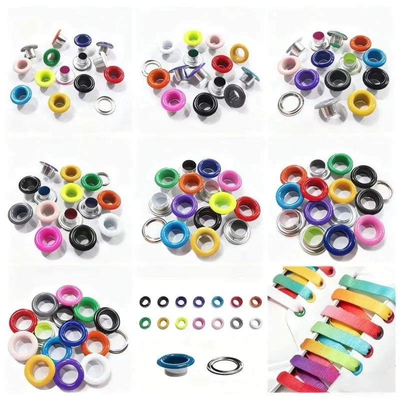 101pcs 4mm Stainless Steel Grommets & Washers | Self-Backing Craft Grommets Kit Zpaxo