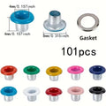 101pcs 4mm Stainless Steel Grommets & Washers | Self-Backing Craft Grommets Kit Zpaxo 4mm 100pcs