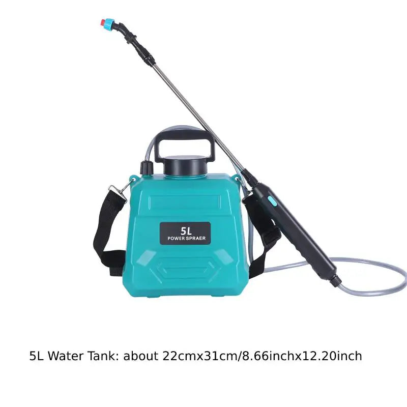 5L-8L Shoulder Electric Sprayer Pot with Telescopic Rod, 3 Nozzle for Garden Lawn Plant Watering Handheld Pesticide Sprayer Zpaxo 5L Green 150 Mins