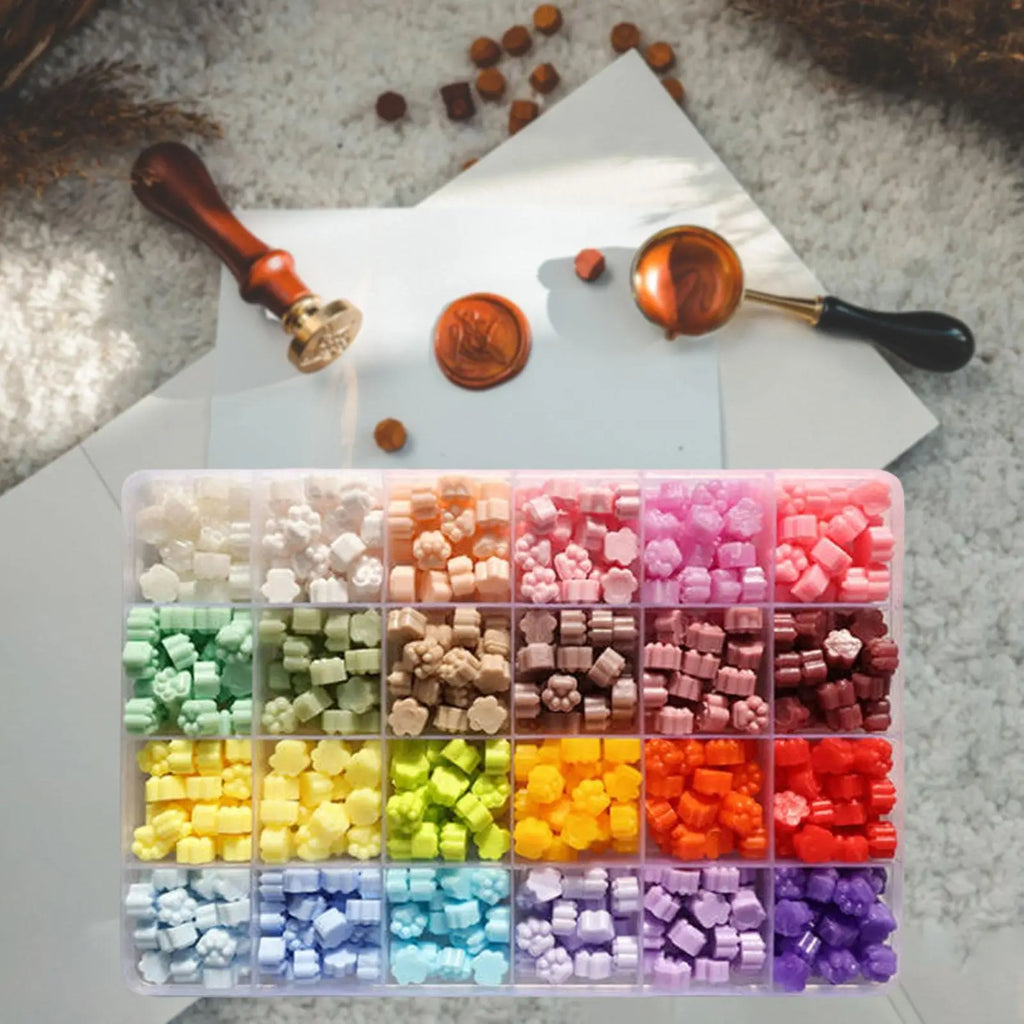 576pcs Sealing wax beads Set DIY Hand Wax Sealing stamp Enamel Wax Particles Kitb for Wedding Holiday Thanksgiving Wax Seal bead Zpaxo