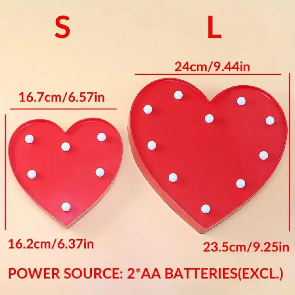 LED Letter Love Heart Lights Proposal Marriage Romantic Confession Zpaxo