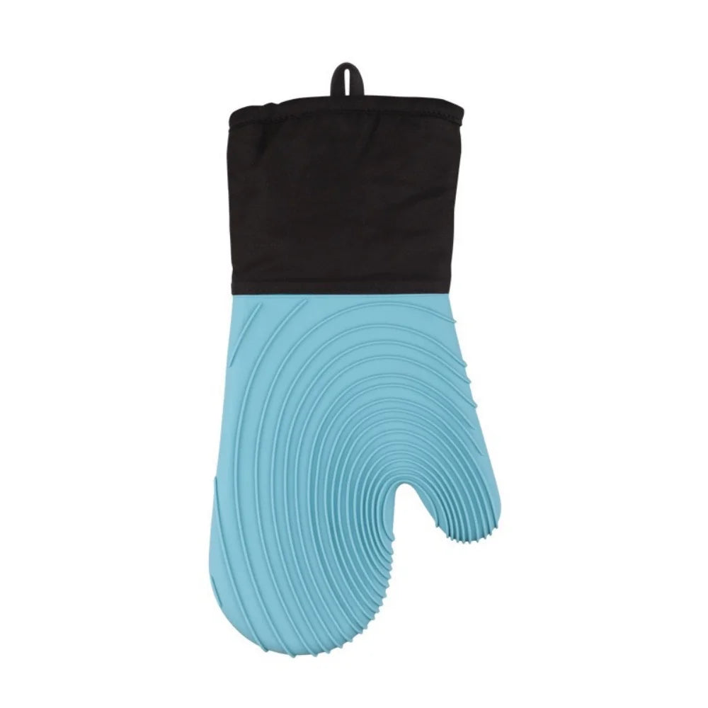 Silicone Oven Heat Insulation Gloves Suitable Cooking Baking Grilling Zpaxo blue 1PC