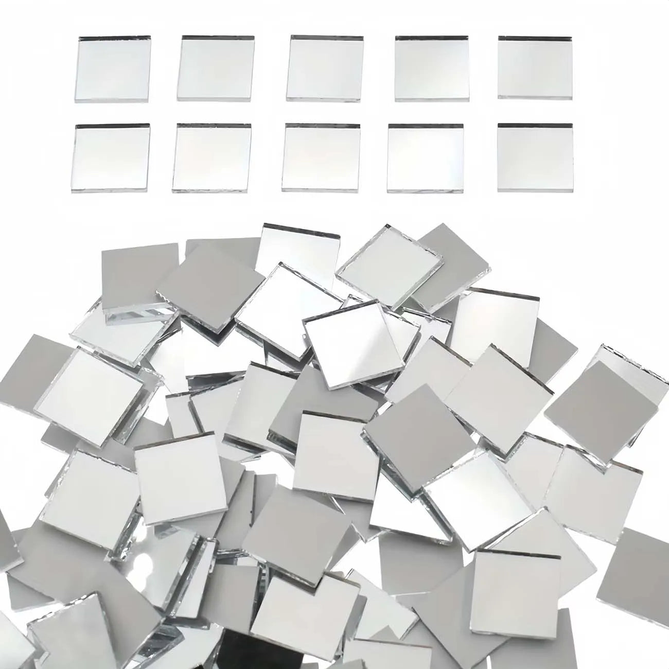 100-Pack 2cm Acrylic Square Mirror Tiles – Mosaic Craft Stickers Mosaic Mirror Tiles Zpaxo 100pcs 1 2cm*2cm