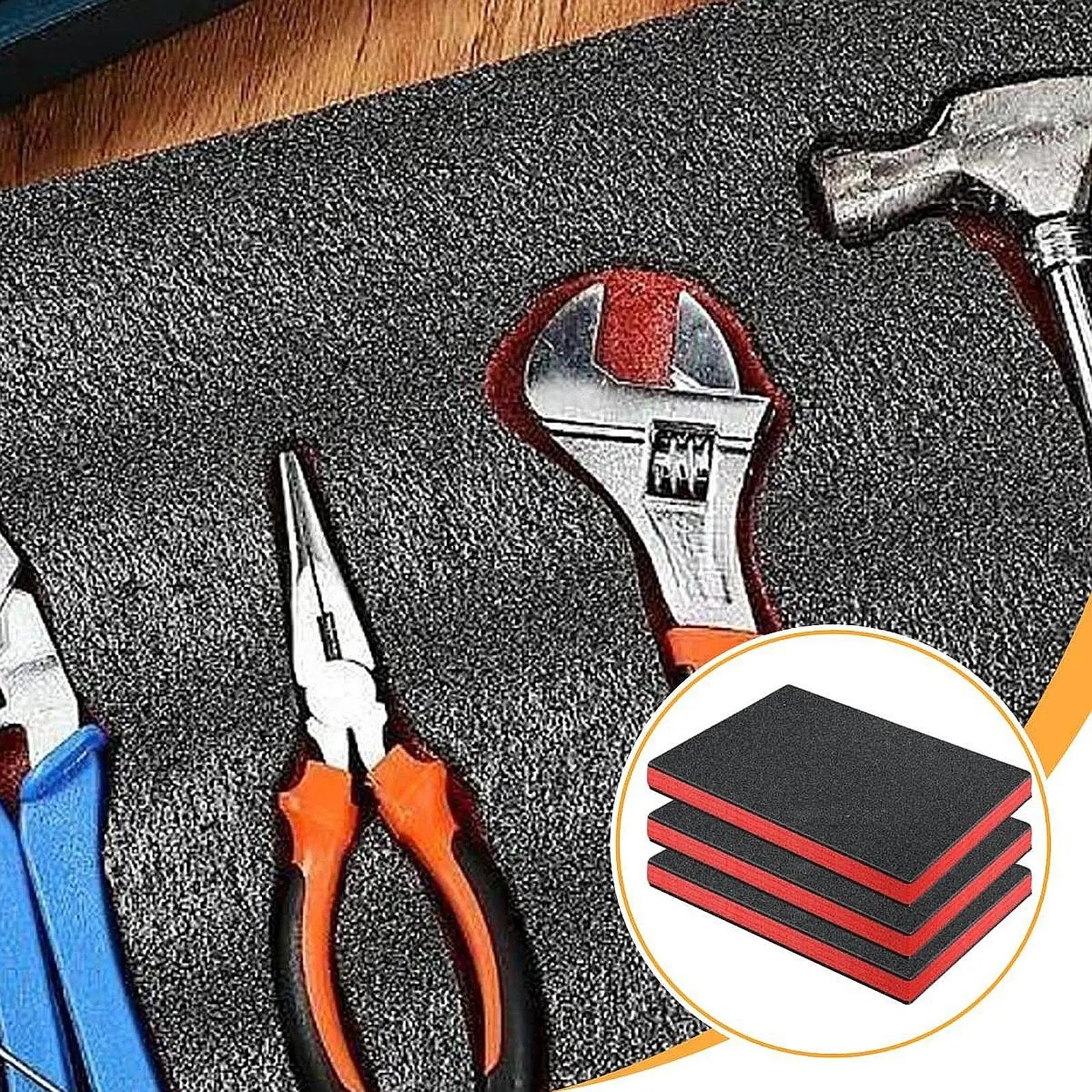 3-Pack Cuttable Toolbox Foam Inserts – EPE Case Liner Sheets Foam Case Liner Zpaxo