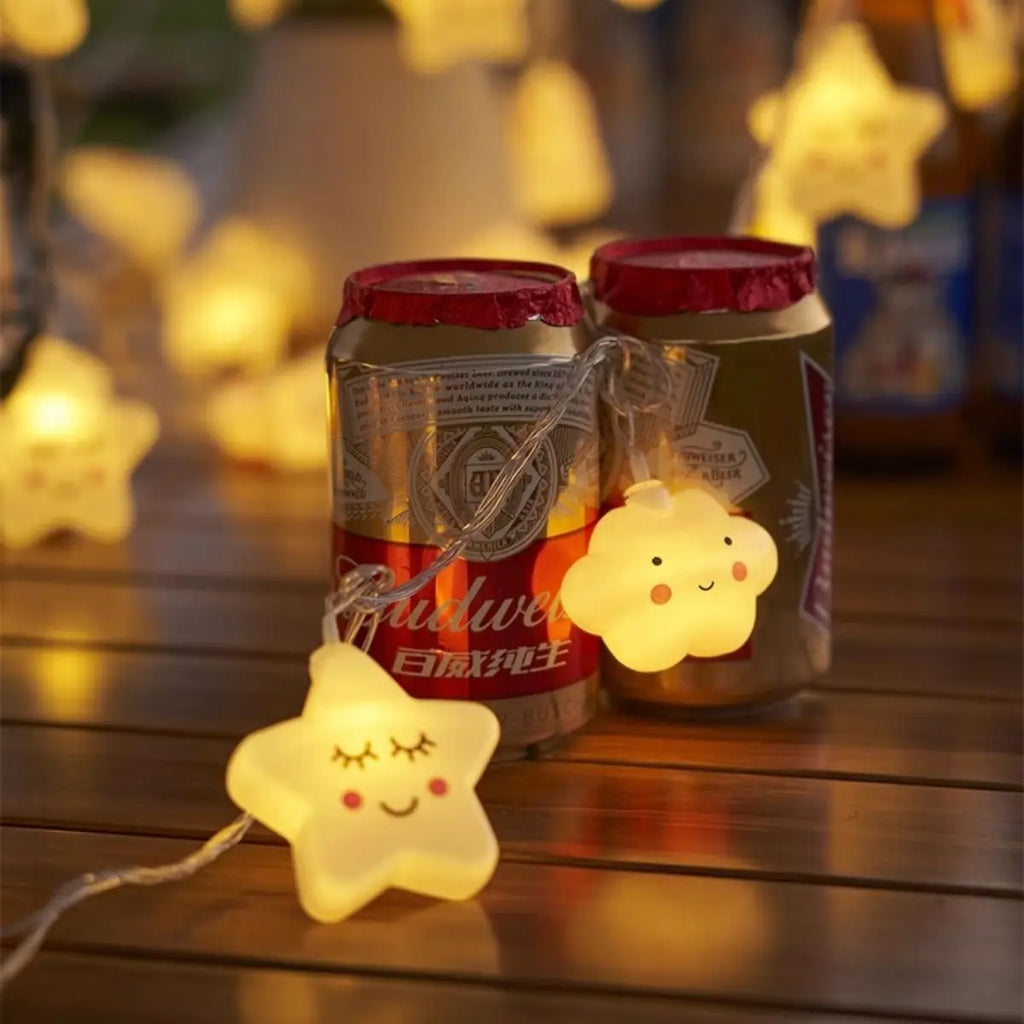 Star LED String Lights Battery Powered Decorative Decorations Zpaxo