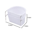 2 Pieces Bird Food Feeding Dish Easy to Install Bird Cage Feeder Bowl for Small Animals Budgie Parrot Parakeets Lovebirds Zpaxo 10.9cmx9.8cmx5.4cm