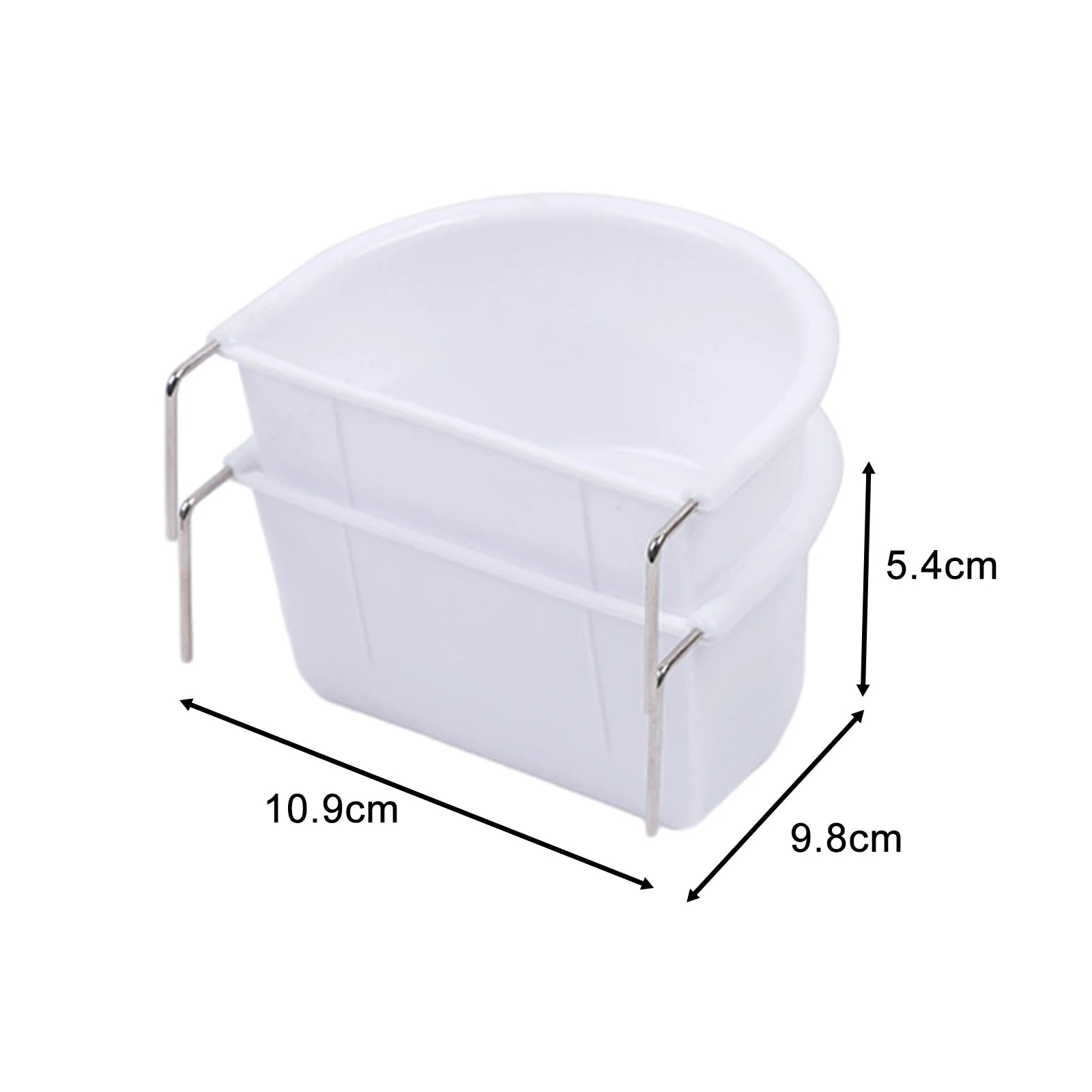 2 Pieces Bird Food Feeding Dish Easy to Install Bird Cage Feeder Bowl for Small Animals Budgie Parrot Parakeets Lovebirds Zpaxo 10.9cmx9.8cmx5.4cm