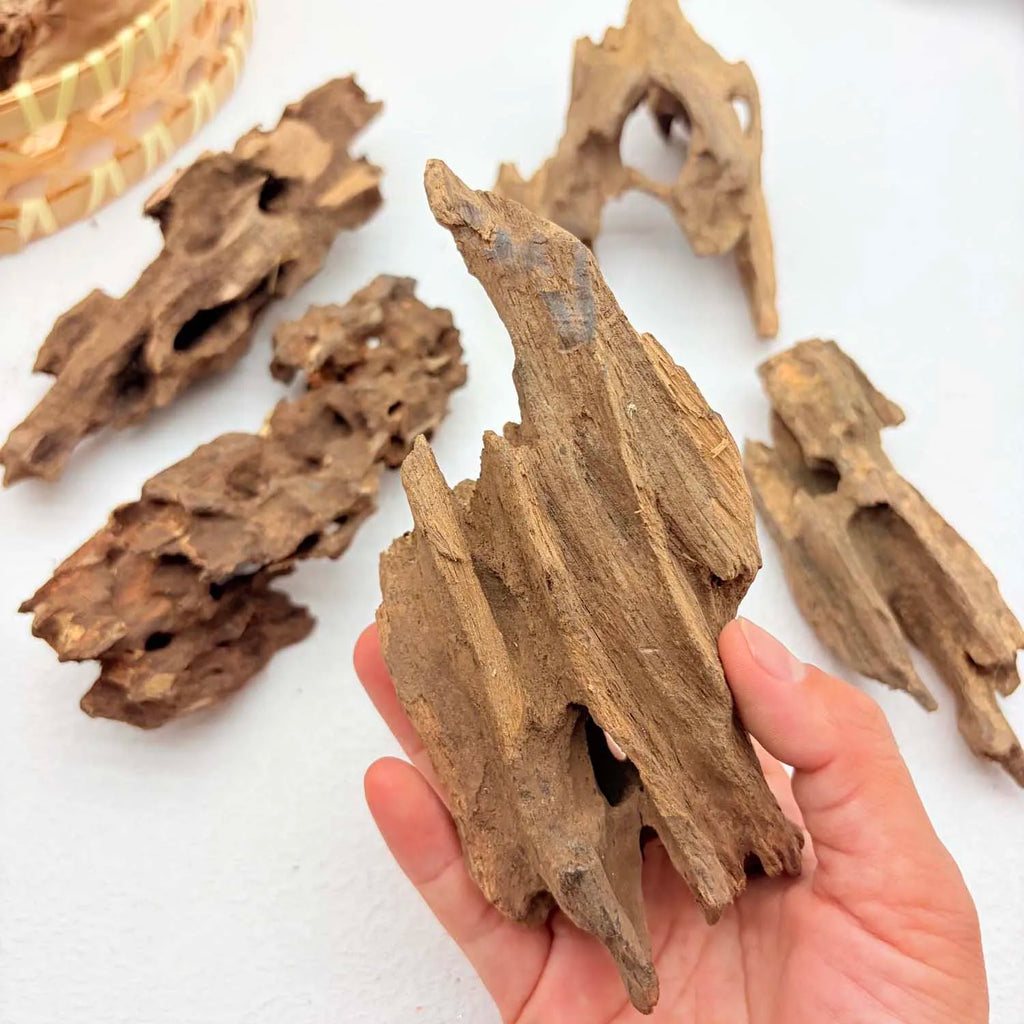 Natural Driftwood Aquarium Decor 2-Pack | Fish Tank Wood Ornament Aquarium Driftwood Decor Zpaxo