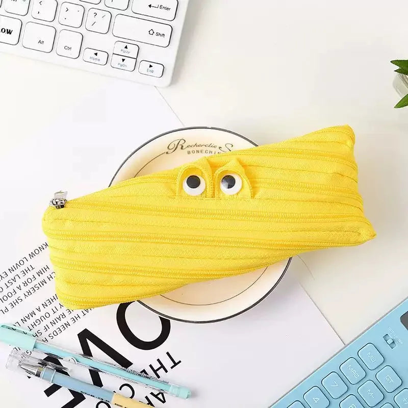 Large Pencil Cases Can Be Used Various Scenarios Such As Student Zpaxo yellow