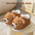 SHAJI Unisex 3D Animal Plush Slippers Cute Dog Bear Fleece Lined Warm