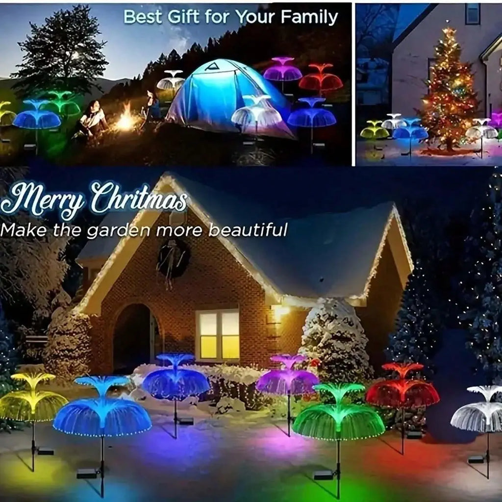 Solar Jellyfish Lamp Waterproof 7 Gradient Single Double Garden Zpaxo