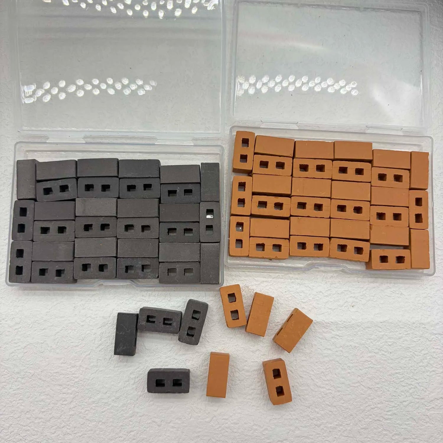 30-Pack Miniature Clay Bricks for Models, Crafts & Gardens Miniature Model Bricks Zpaxo