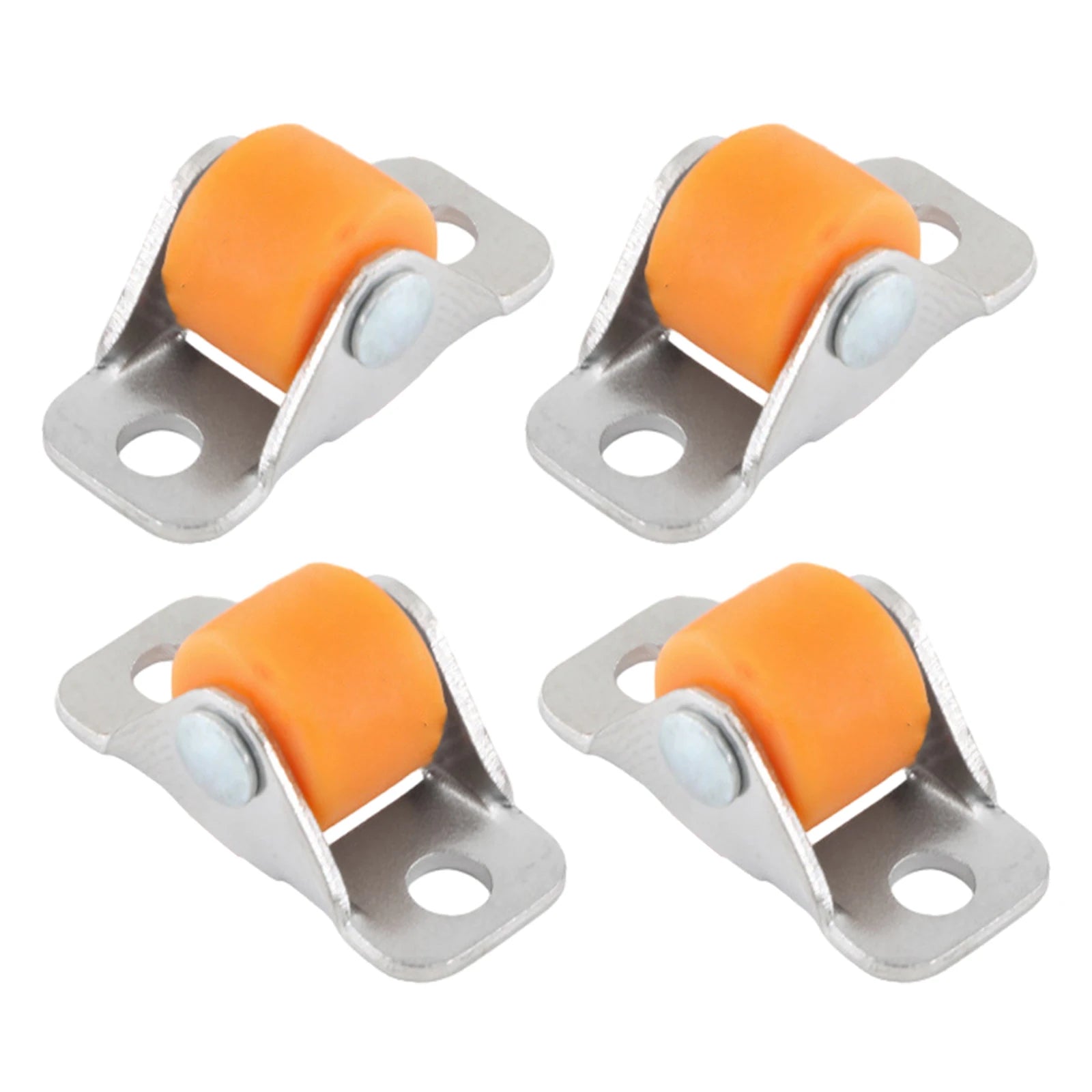 4-Pack Small Fixed Furniture Caster Wheels – Silent TPE Rubber Furniture Caster Wheels Zpaxo 4PCS Orange