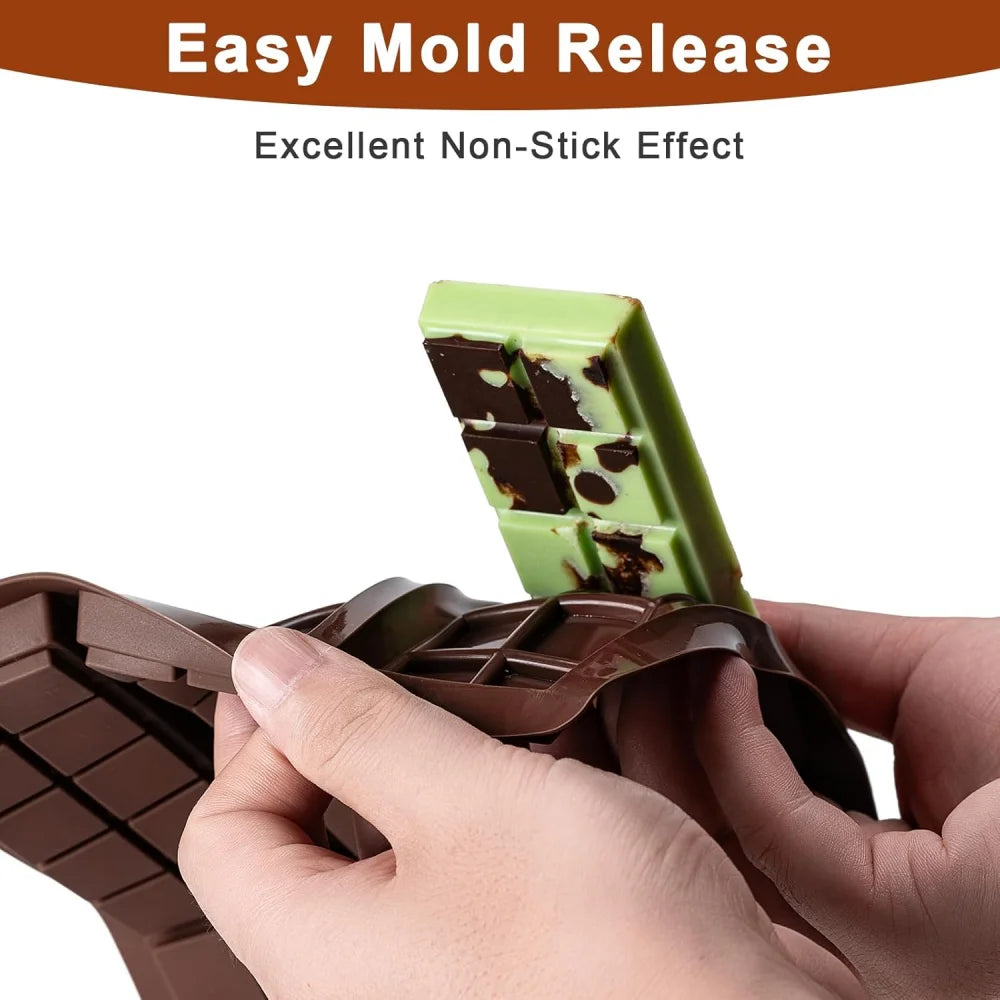 Chocolate Bar Molds Non-stick Food-grade Silicone Deep Dubai Zpaxo