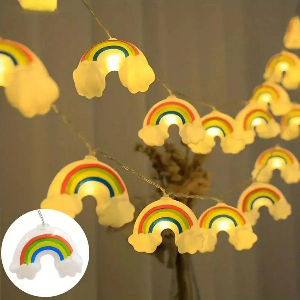Star LED String Lights Battery Powered Decorative Decorations Zpaxo Rainbow 3M20LED
