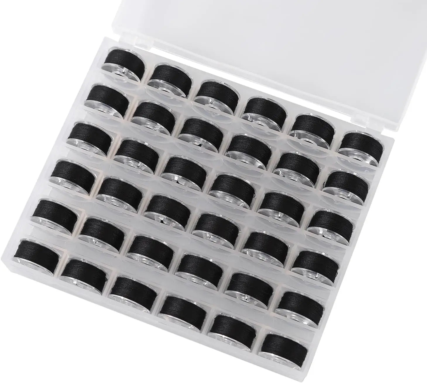 36pcs/box Prewound Sewing Machine Bobbin Threads Thread Black White for SINGER JANOME BROTHER Accessories Zpaxo black
