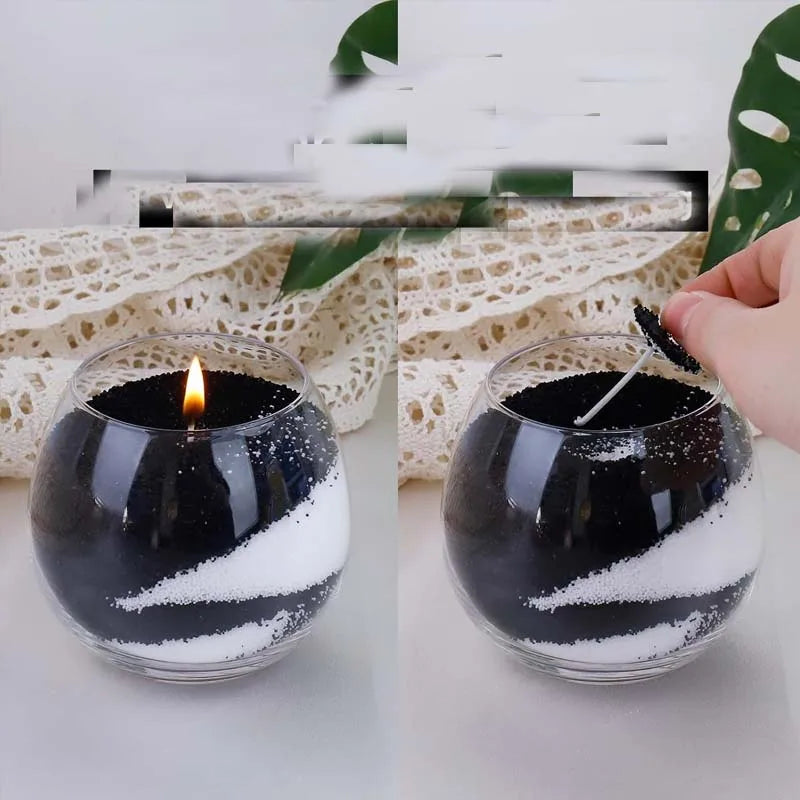 200g Pearled Candle Sand & 10 Wicks – Refillable Wax Granules Candle Wax Granules Zpaxo