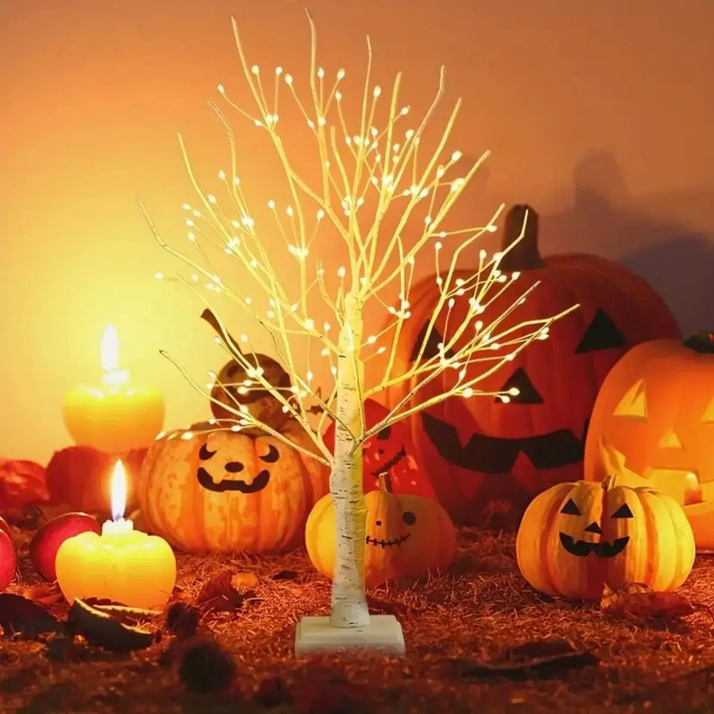 144 LED Birch Tree Lights Warm White Light USB 3AA Battery Powered Zpaxo