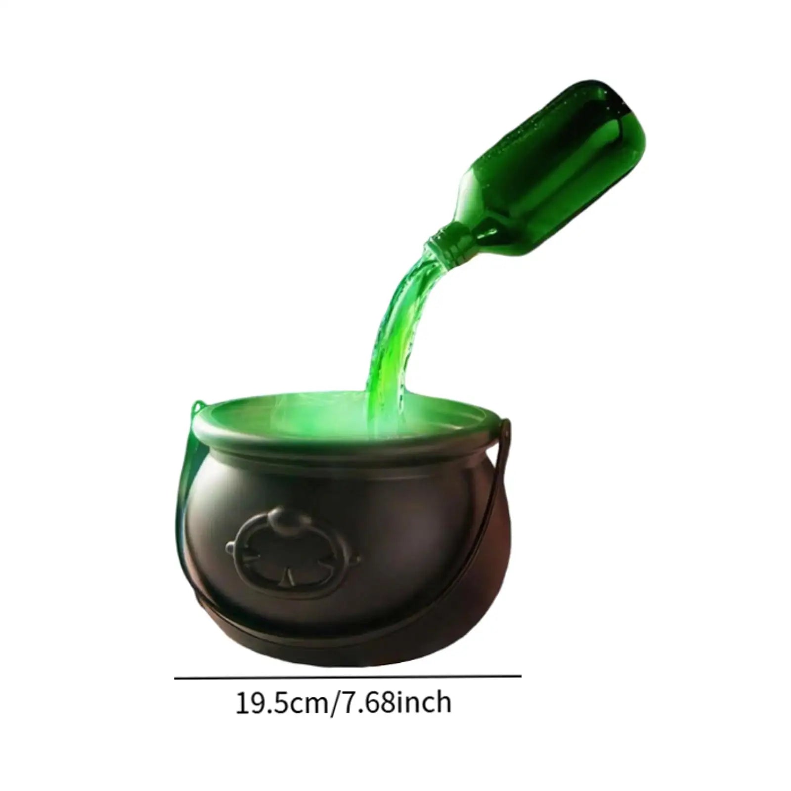 Halloween Witch Cauldron Mist Maker with Lights & Fog Halloween Mist Maker Zpaxo 19.5cm Other