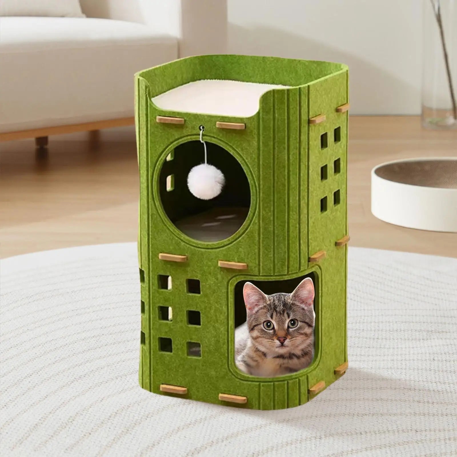 Cat Bed Cave Indoor Outdoor Cats Kitten Kitty Cat House for pet Sleeping Resting Playing Nest Tunnel Hideaway Anti Scratch Hut Zpaxo