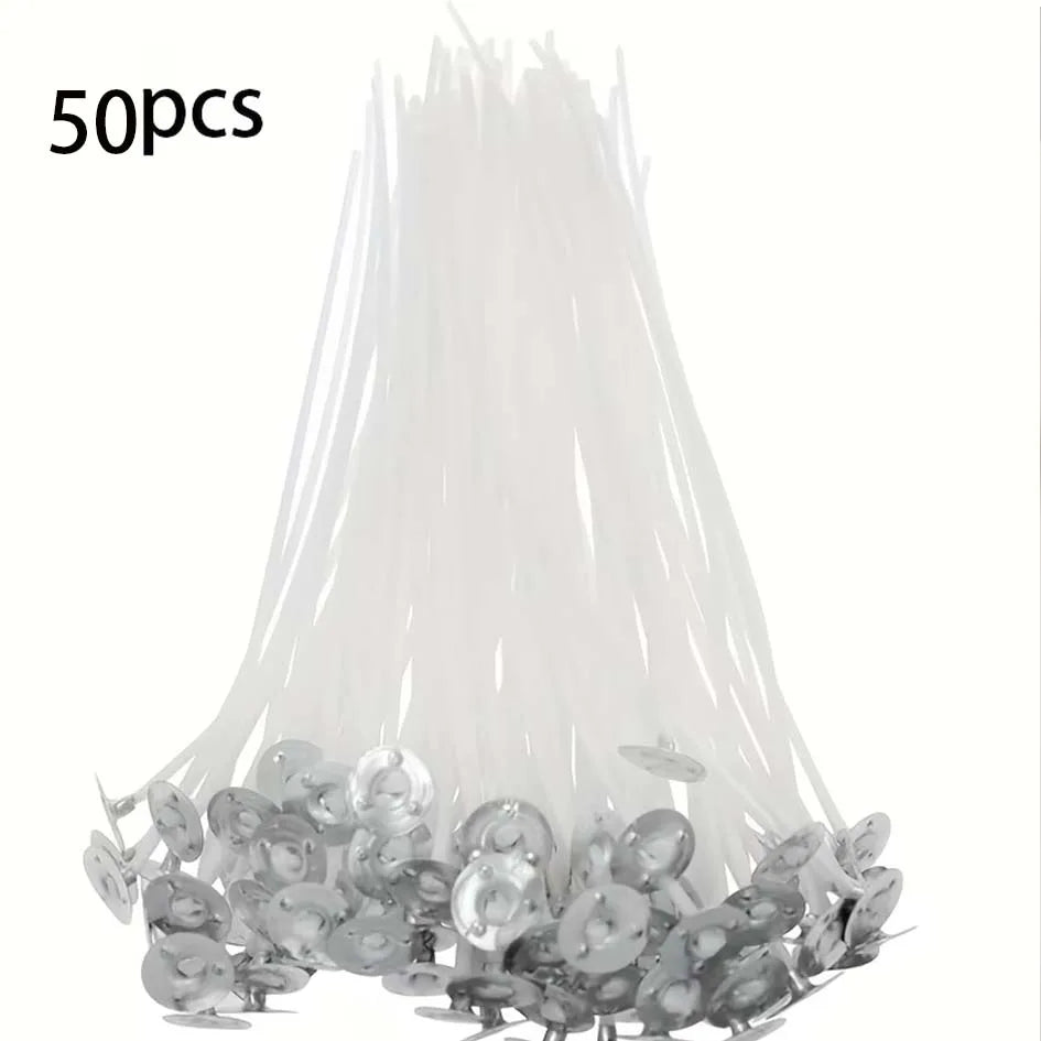 30/50pcs Pre-Tabbed Candle Wicks for Scented Candle Making Candle Wicks Zpaxo 50pcs
