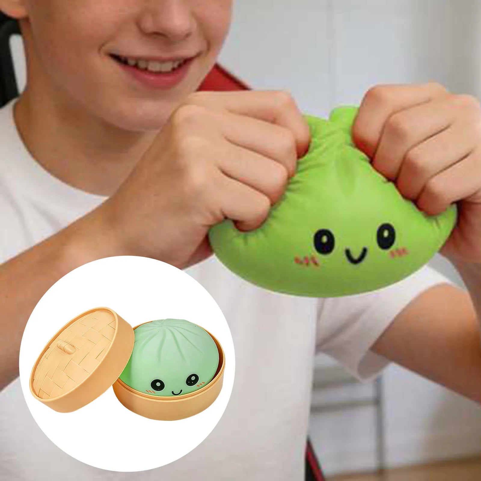 Dumpling Ball Squeeze Fidget Toy – Cute Bun Stress Relief Gift Squeeze Fidget Toy Zpaxo