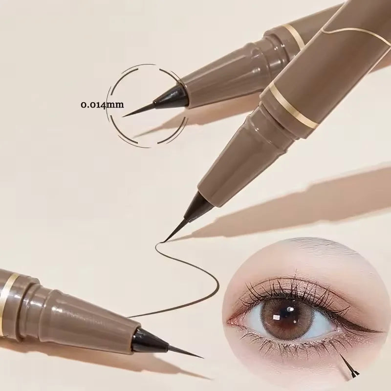 0.05mm slim eyeliner is smooth and durable, slim, quick-drying, long-lasting eyeliner, 4 colors, waterproof, non-smudging Zpaxo