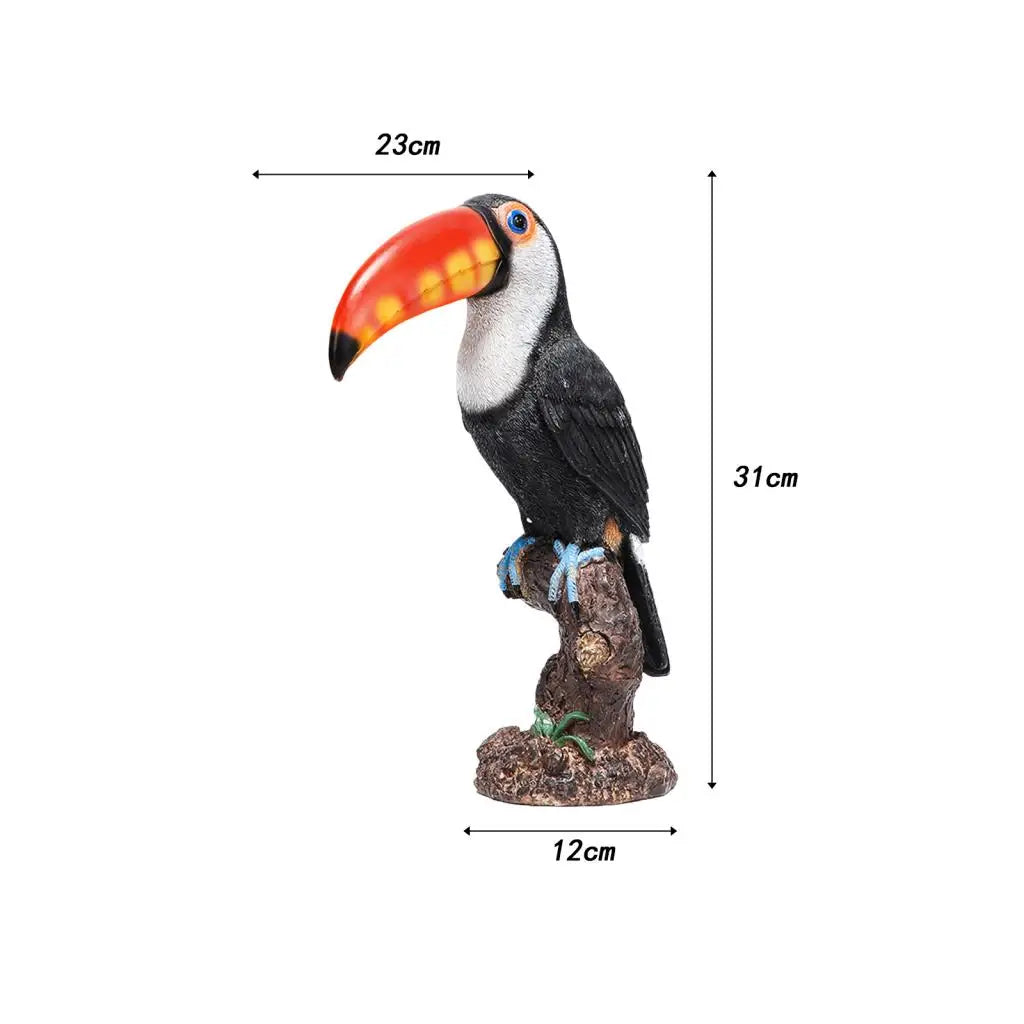 Toucan Figurine Indoor Desktop Decoration Adorable Realistic Animal Figure 12inch Tall for Teaching Tool Multifunctional Zpaxo