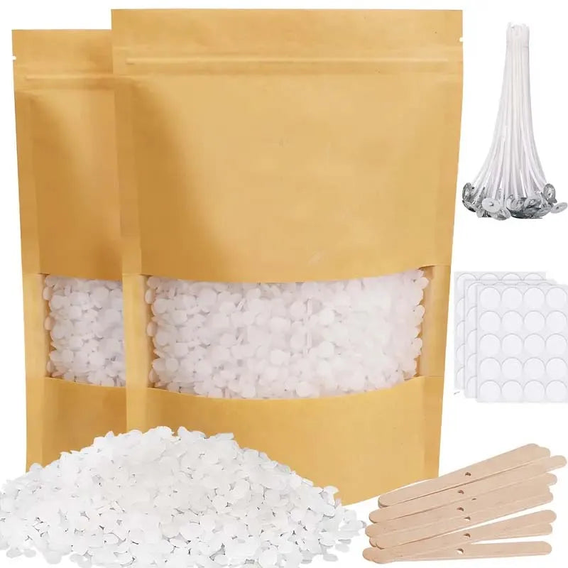 Beeswax Candle Making Kit – 200g Wax, Wicks & Holders Candle Making Kit Zpaxo