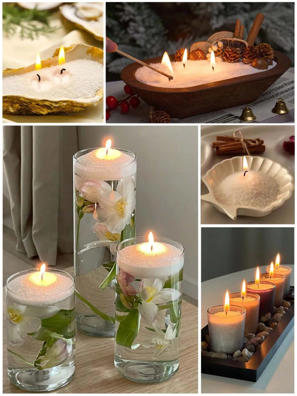 Pearl Wax Beads 200/500g + 10 Wicks – DIY Candle Making Kit Candle Making Kit Zpaxo