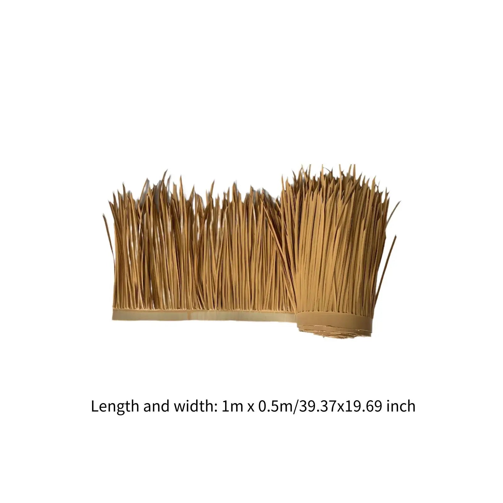 Grass Artificial Thatch Roofing for Outdoor Garden Patio Umbrella Cover 1mx50cm Straw Roof Thatch Simulation Panel Palm Thatch Zpaxo J