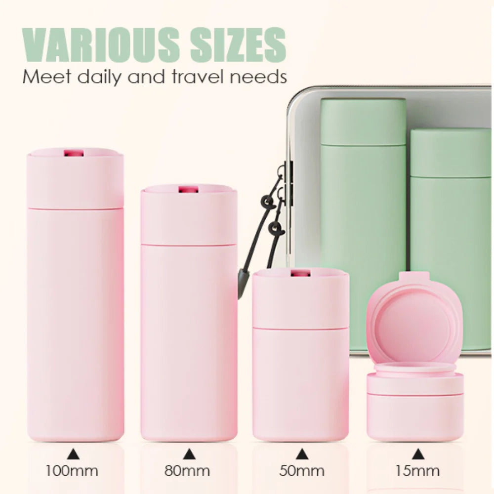 5pcs Travel Cream Dispenser Bottles Set Travel Bottles Toiletry Containers Set, TSA Approved, Travel Essentials Zpaxo