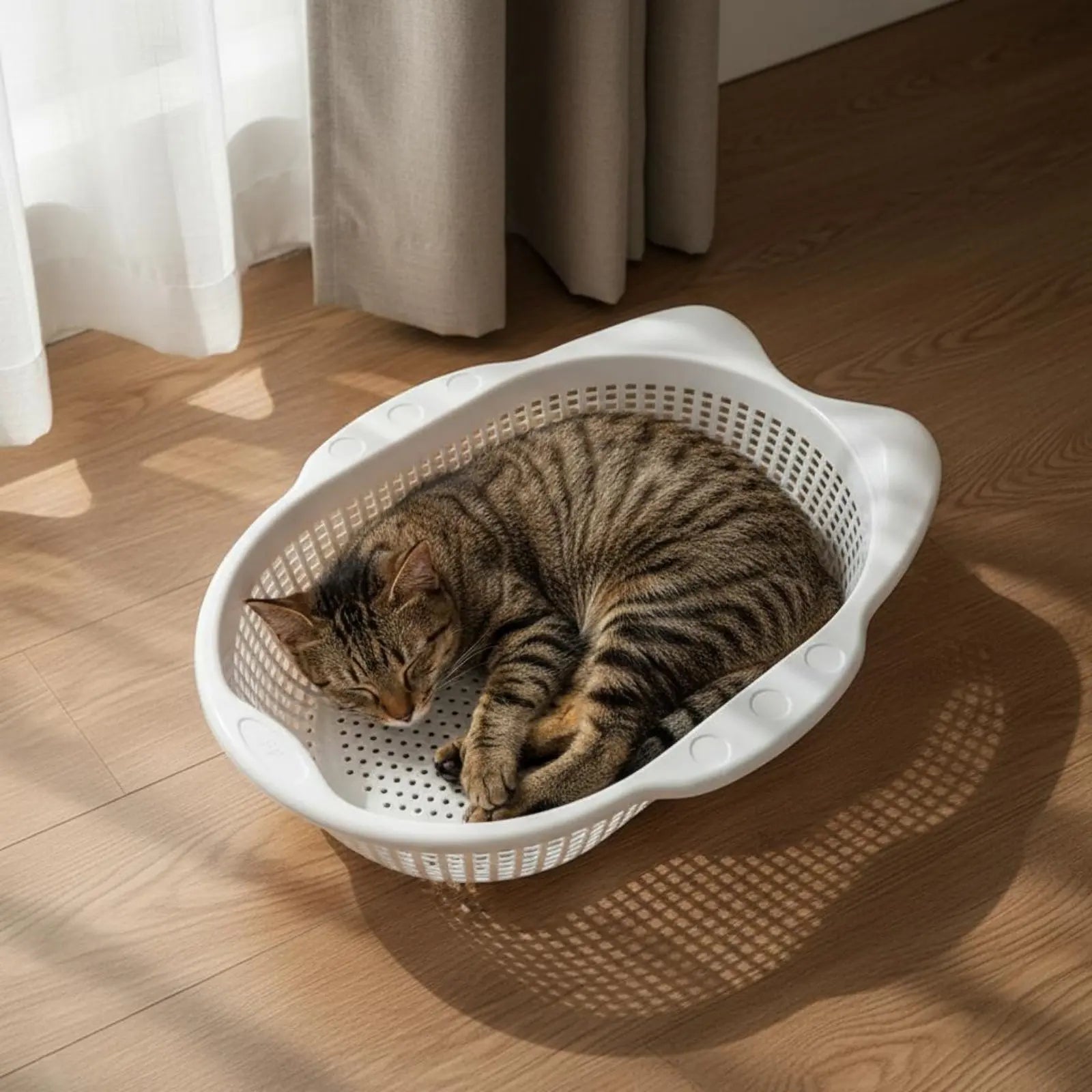 Summer Cat Sleeping Basket Thickened Breathable Cat Mat Comfortable Pet Bedding for Cats, Indoor Pink Basket Cat Bed pet house Zpaxo