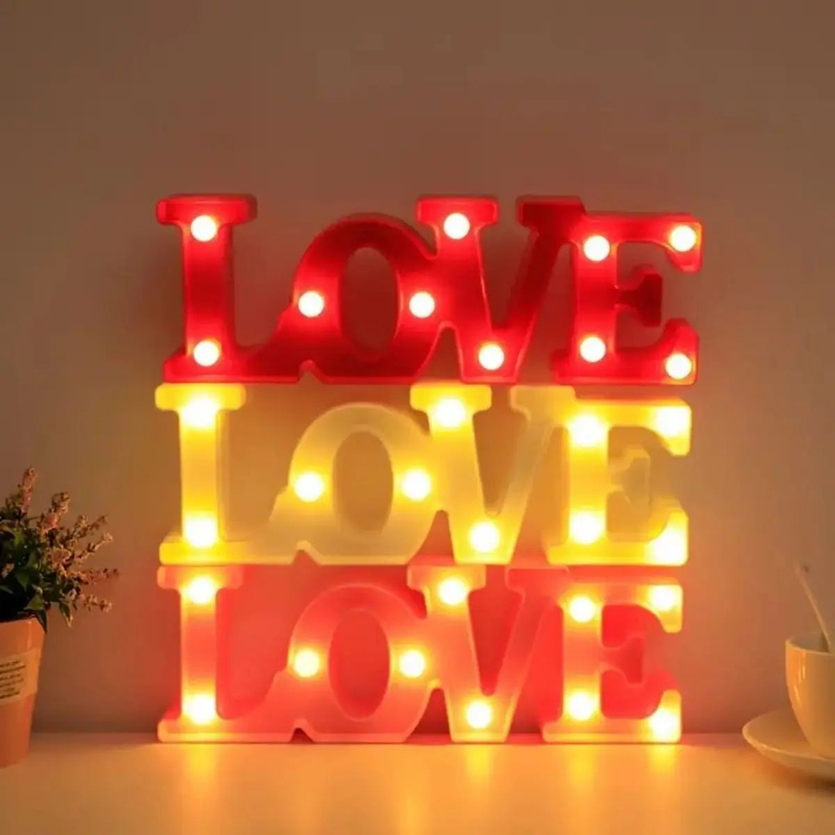 LED Decorative Letter LOVE Wedding Birthday Decoration Light Zpaxo
