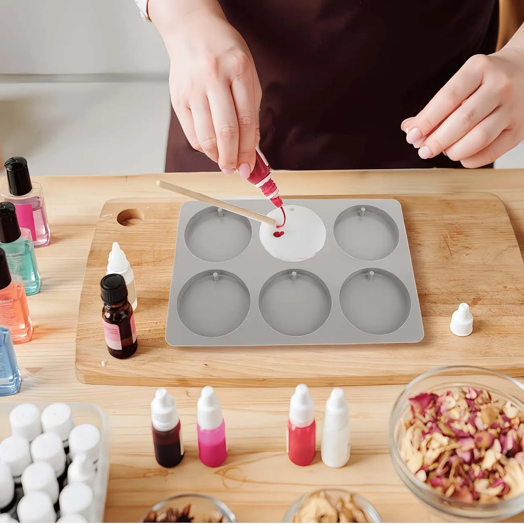 2-Pack Round Silicone Resin Molds – DIY Pendant & Candlestick Silicone Resin Mold Zpaxo