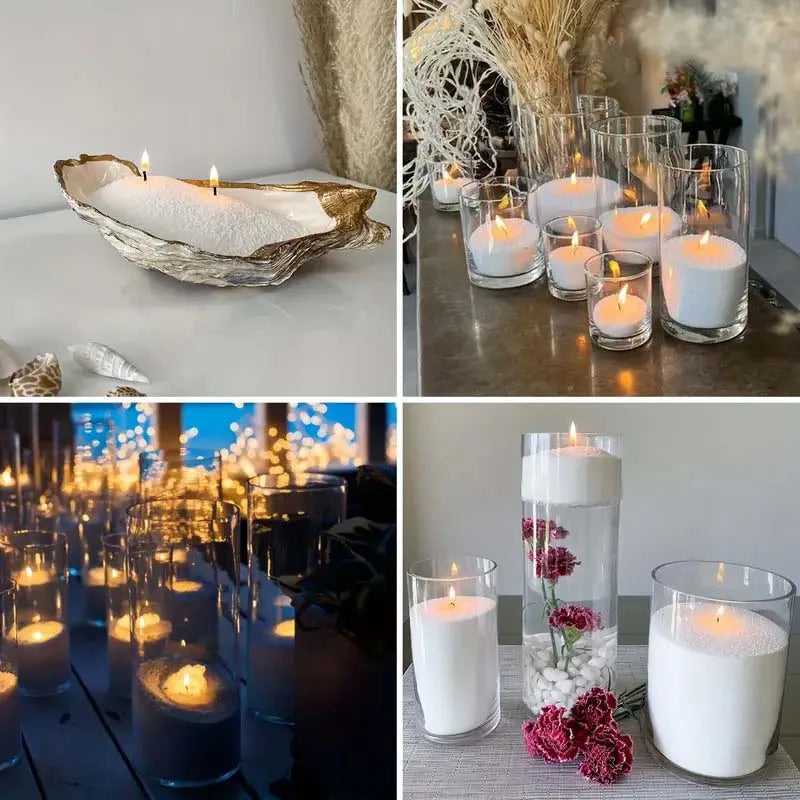 White Pearl Candle Sand Wax Set + 10 Wicks – DIY Candle Kit Candle Making Kit Zpaxo
