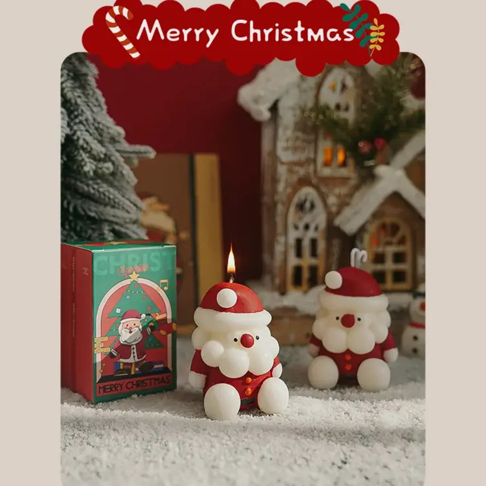Christmas Candles Holiday Decorations Soy Wax Burning Time 8-12 Hours Zpaxo