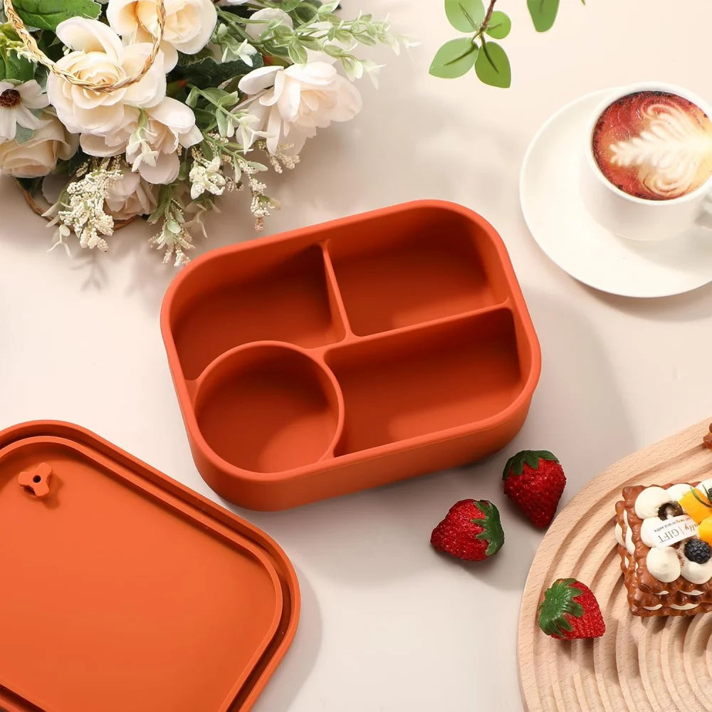 Silicone Lunch Box Reusable Container Suitable Adults Safe Use Zpaxo