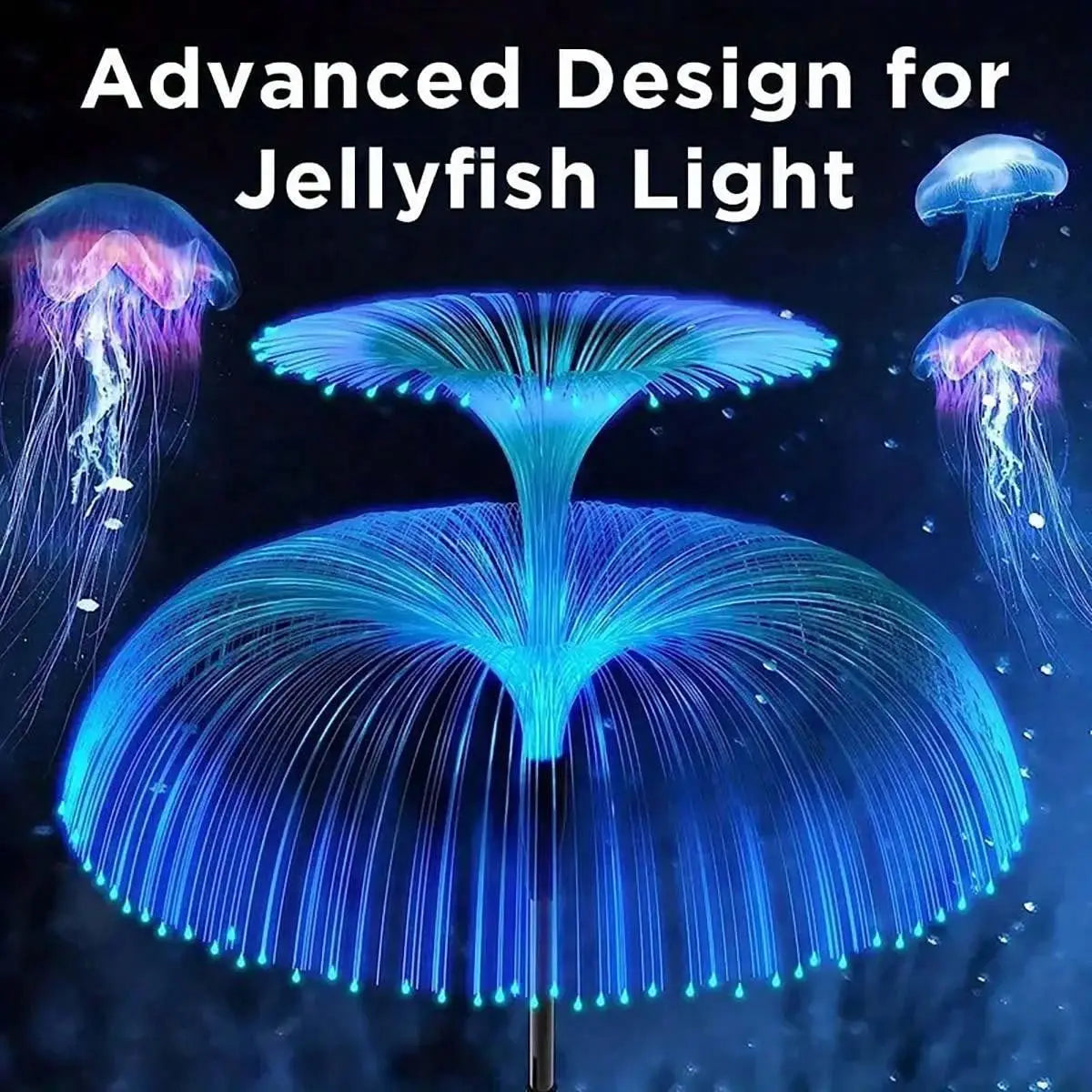 Solar Jellyfish Lamp Waterproof 7 Gradient Single Double Garden Zpaxo
