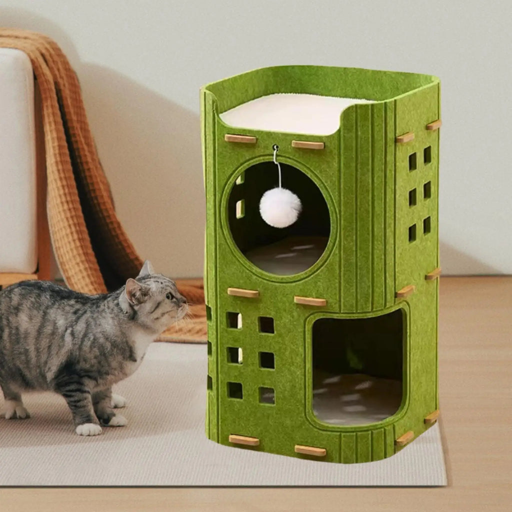 Cat Bed Cave Indoor Outdoor Cats Kitten Kitty Cat House for pet Sleeping Resting Playing Nest Tunnel Hideaway Anti Scratch Hut Zpaxo
