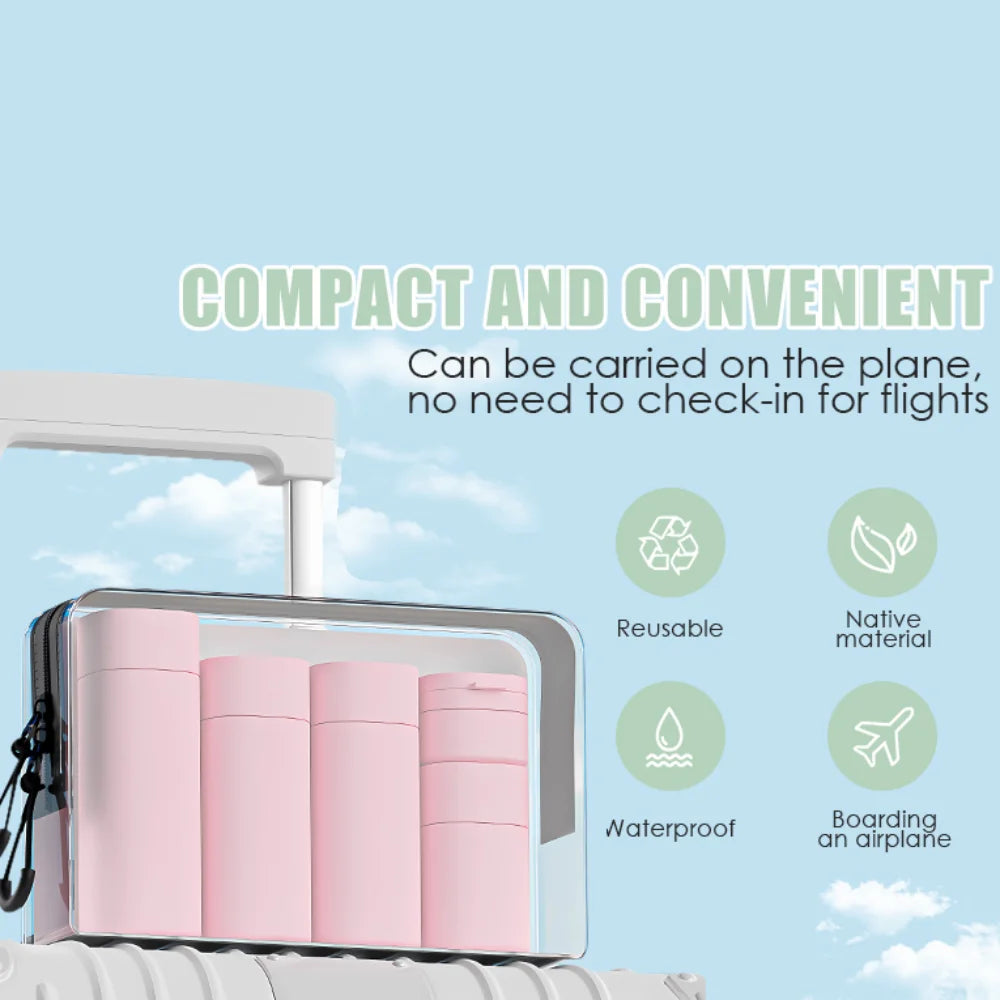 5pcs Travel Cream Dispenser Bottles Set Travel Bottles Toiletry Containers Set, TSA Approved, Travel Essentials Zpaxo