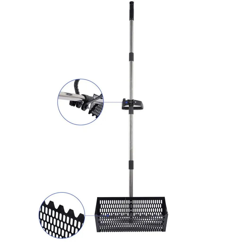 Handheld Sand Sift Rake Beach Mesh Shovel Sea Food Catcher Ergonomic Sharp Teeth Sifter for Gardening Soil Loosening Camping Zpaxo