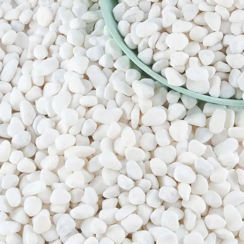 White Decorative Pebbles – Natural River Rocks for Plants & Garden Decorative Garden Pebbles Zpaxo