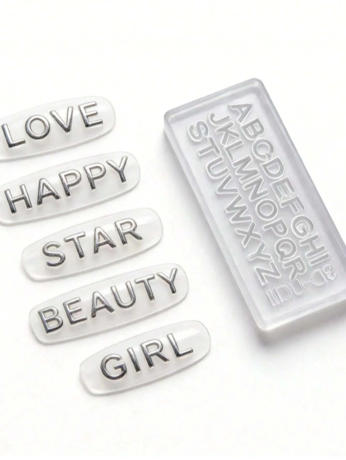 3D Silicone Nail Art Mold – Letters & Numbers Stamping Tool Nail Art Mold Zpaxo