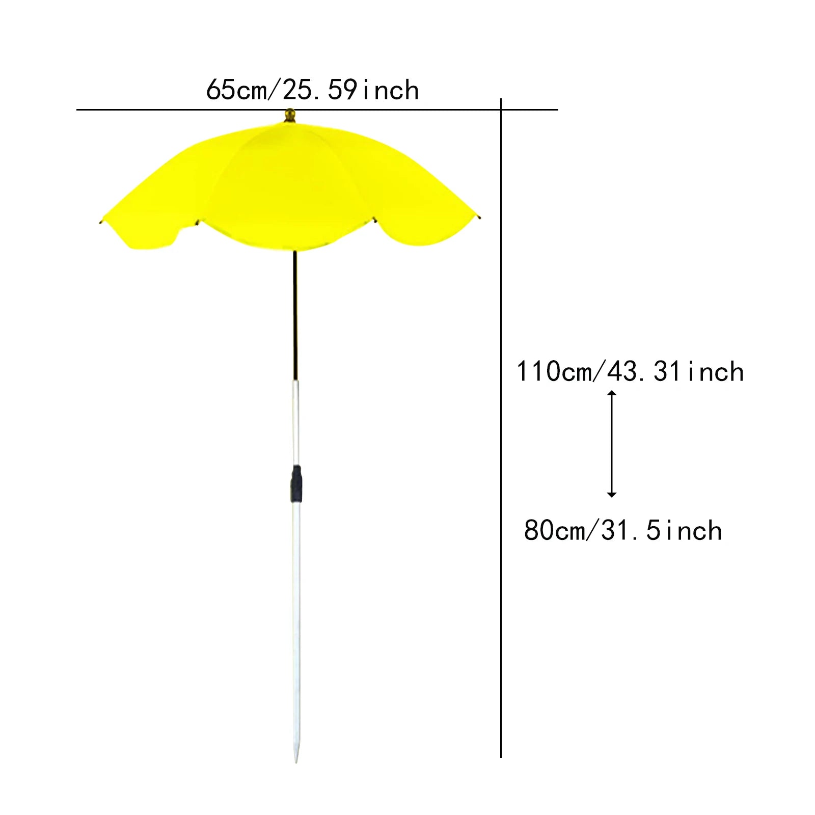 Outdoor Plant Umbrella Shade Cover Adjustable Height Canopy Telescopic for Garden Lawn Patio Flowers Potted Yard Reusable Decor Zpaxo Yellow