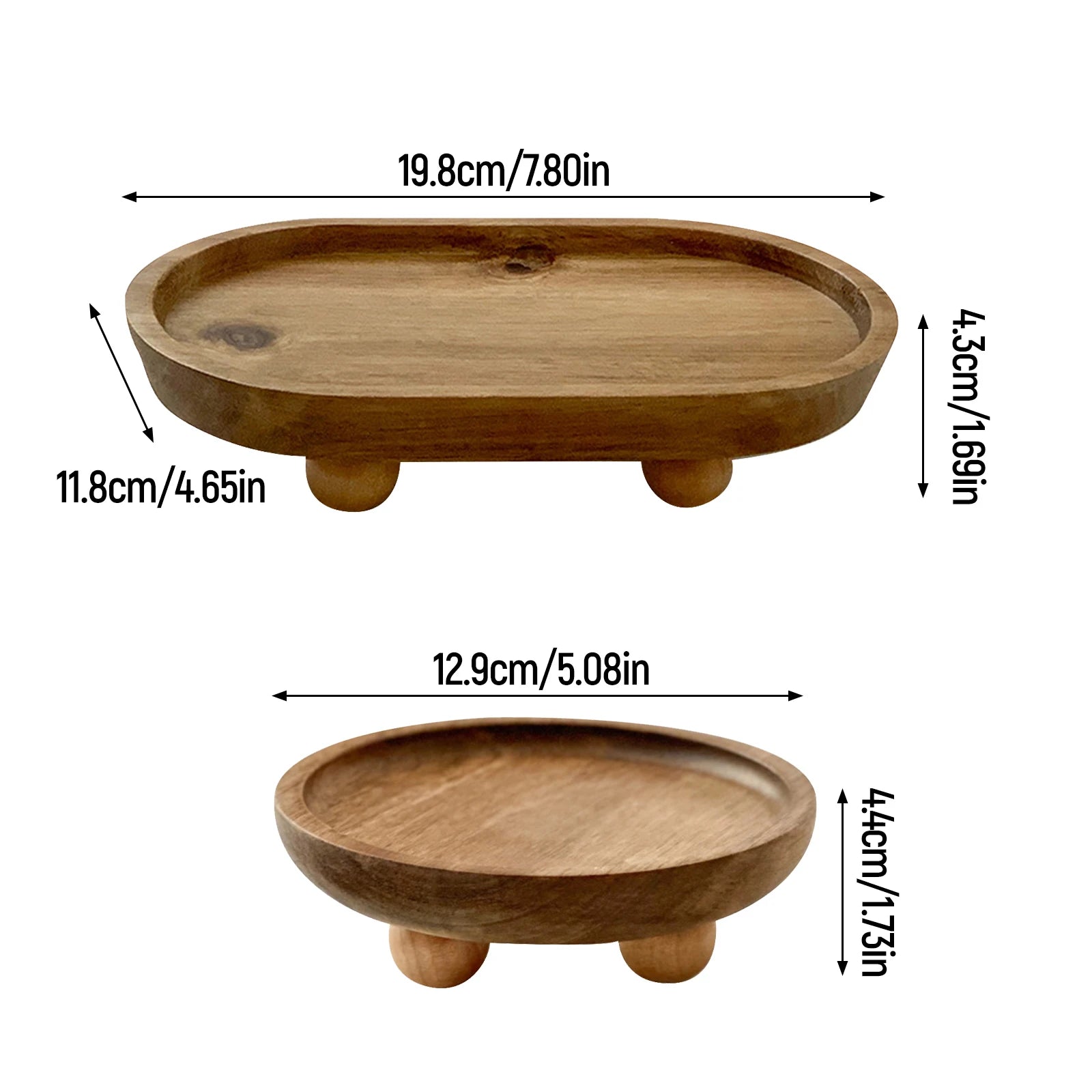 Small Wood Pedestal Stand for Counter Table Tabletop Centerpieces Decorative Tray Wood Pedestal Riser for Kitchen Counter Decor Zpaxo